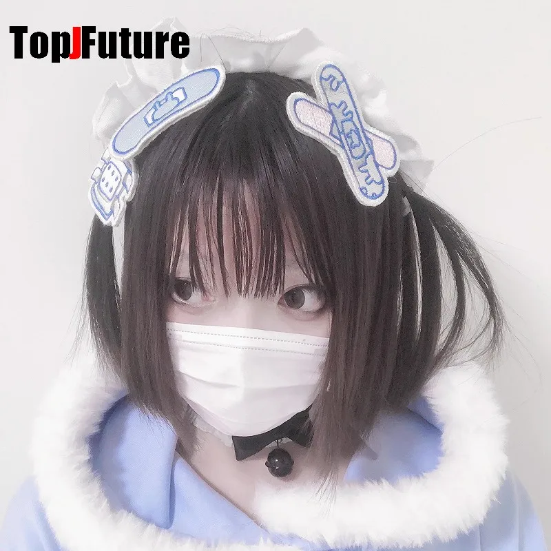 Gothic Y2K Girl Harajuku Lolita Subculture Medical Cute Bandage Combination Medical Band Aid Hair Clips Hairgrips Hairpin Pin