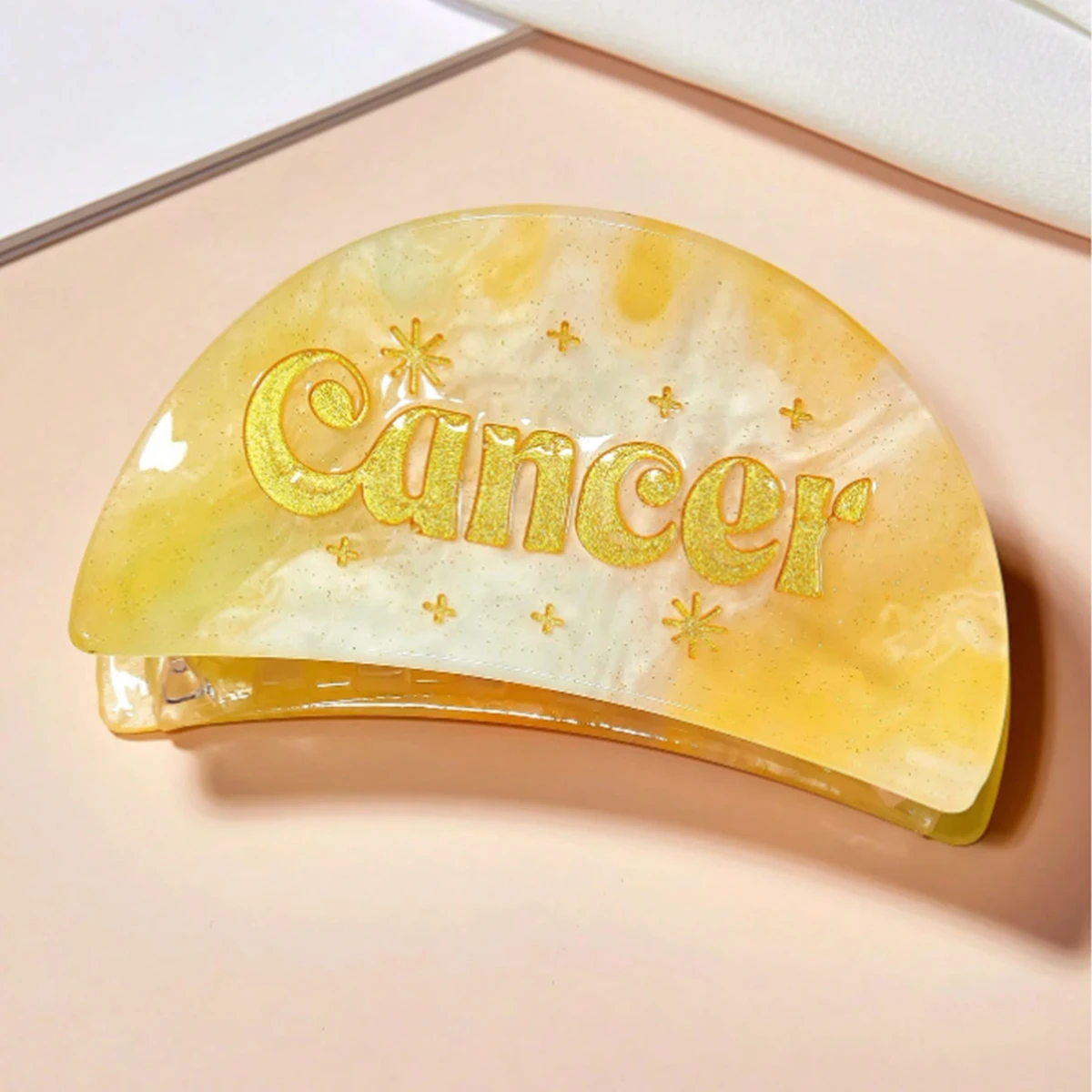1PC Personalized Colorful Acetate Zodiac Women Hair Claw Clip For Birthday Gift,Holiday Gifts,Daily Commute