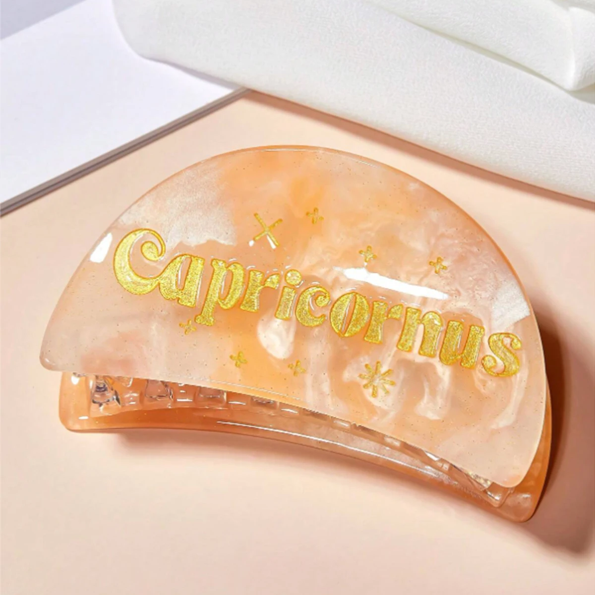 1PC Personalized Colorful Acetate Zodiac Women Hair Claw Clip For Birthday Gift,Holiday Gifts,Daily Commute