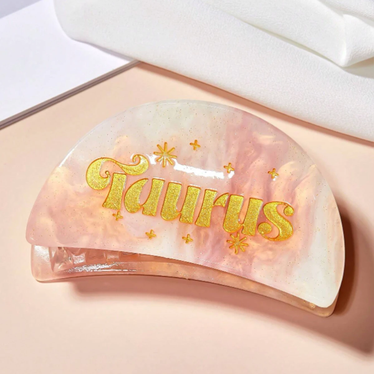 1PC Personalized Colorful Acetate Zodiac Women Hair Claw Clip For Birthday Gift,Holiday Gifts,Daily Commute