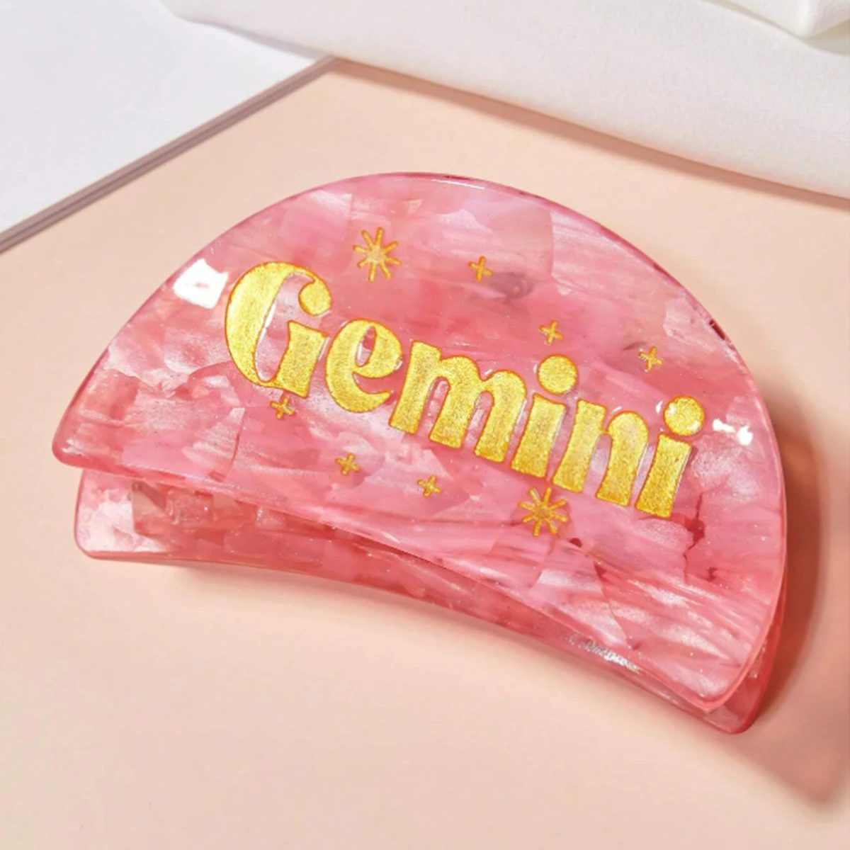 1PC Personalized Colorful Acetate Zodiac Women Hair Claw Clip For Birthday Gift,Holiday Gifts,Daily Commute