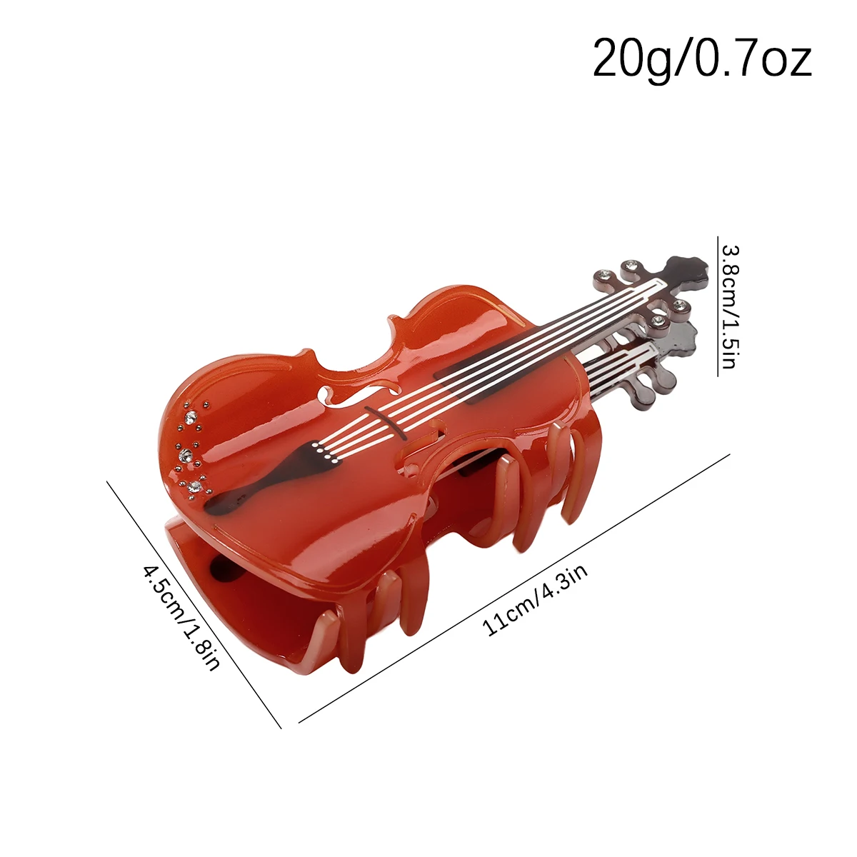 1PC Simple Fun Creative Trendy Violin Acrylic Claw Hair Accessories for Ladies and Girls for Daily Wear