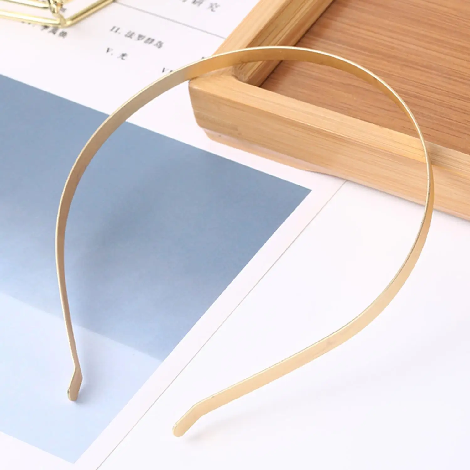 Metal Headbands Blank Smooth Hair Hoop Band DIY Hairband Plain Thin Bulk Headbands for Men Women Jeweley Hair Accessories