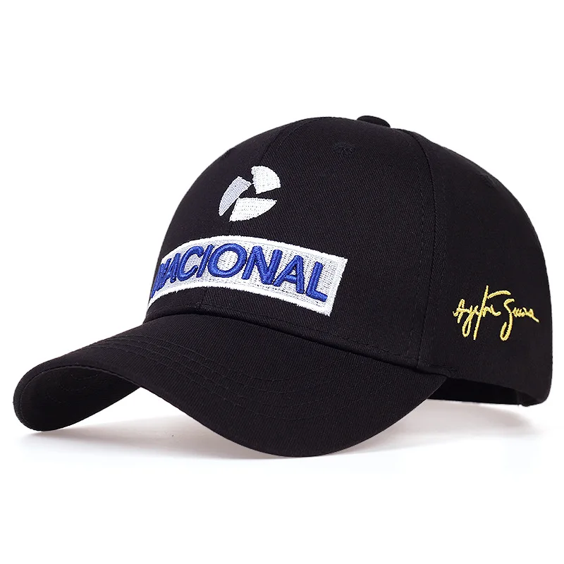 New Ayrton Senna Racer Fashion Letter Embroidery Hip-hop Hats Outdoor Adjustable Casual Baseball Caps Sunscreen Hat