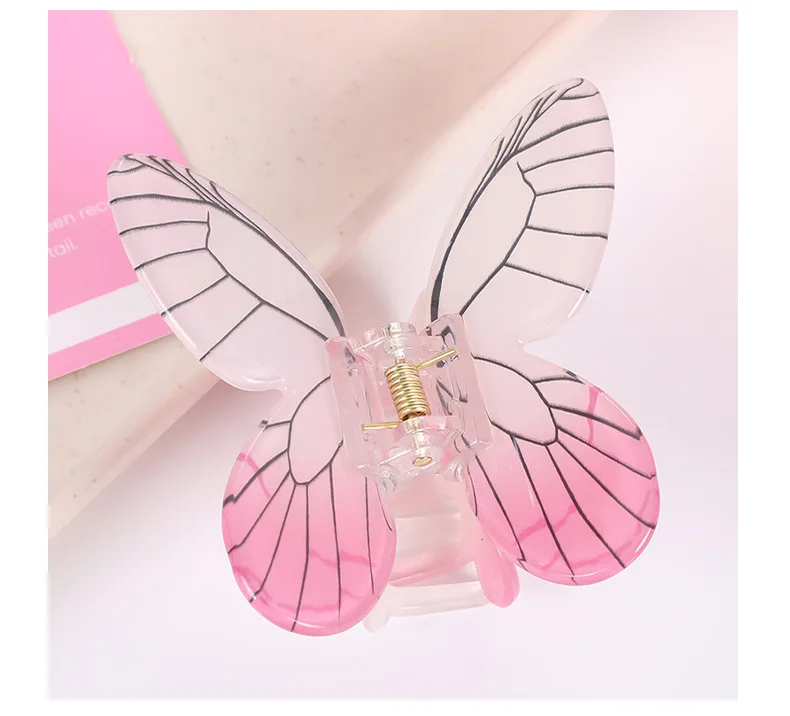 Butterfly Shark Claw 3D Colorful Butterfly Hair Claw Pack Elegant Hair Clips Summer Holiday EssentialShark Clip Hair Accessories