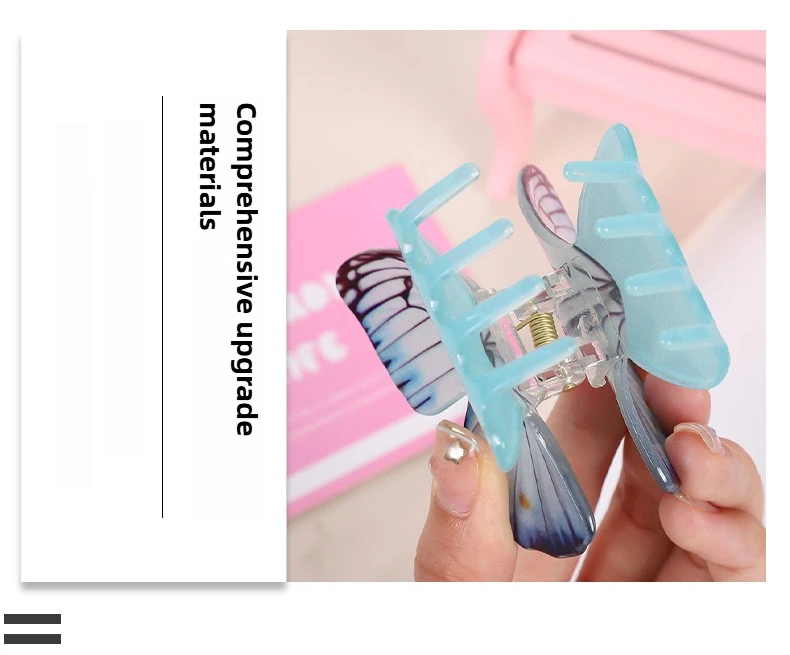 Butterfly Shark Claw 3D Colorful Butterfly Hair Claw Pack Elegant Hair Clips Summer Holiday EssentialShark Clip Hair Accessories