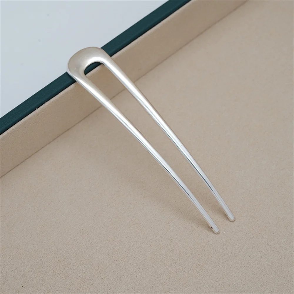 Simple U Shaped Metal Hair Sticks 2 Prongs Twist Hair Fork For Buns Chignons Women Girls Ponytail Hold Daily Hairstyles Tool