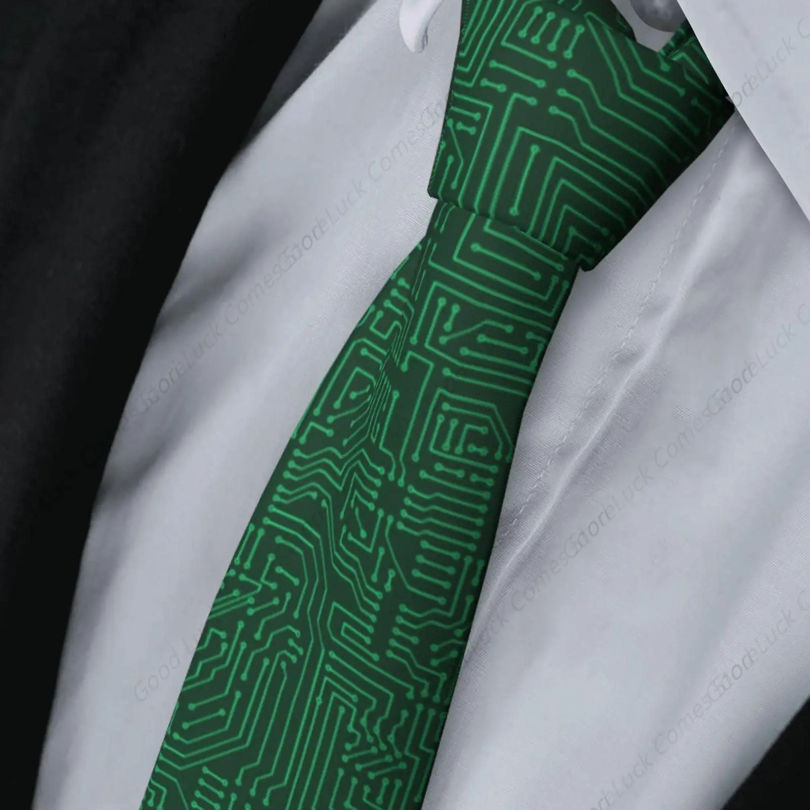 Computer Circuit Board Men'S Ties Classic Silk Mens Neckties Novelty Soft Neck Tie For Formal Business Ties Wedding Party