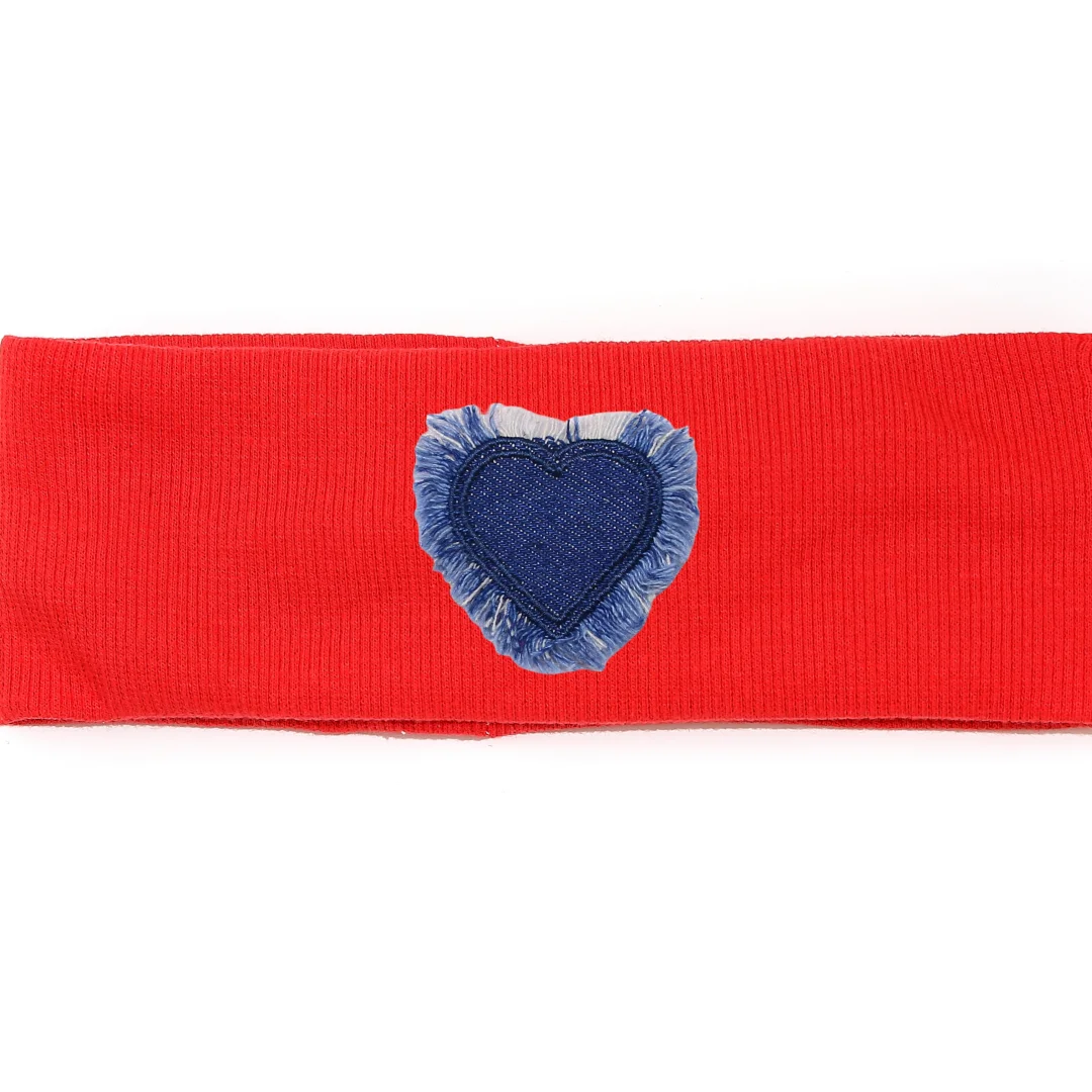Fashion Denim Heart Sporty Style Hairband Hair Clip Accessory for Women And Girls mini cilp baby band girl clip