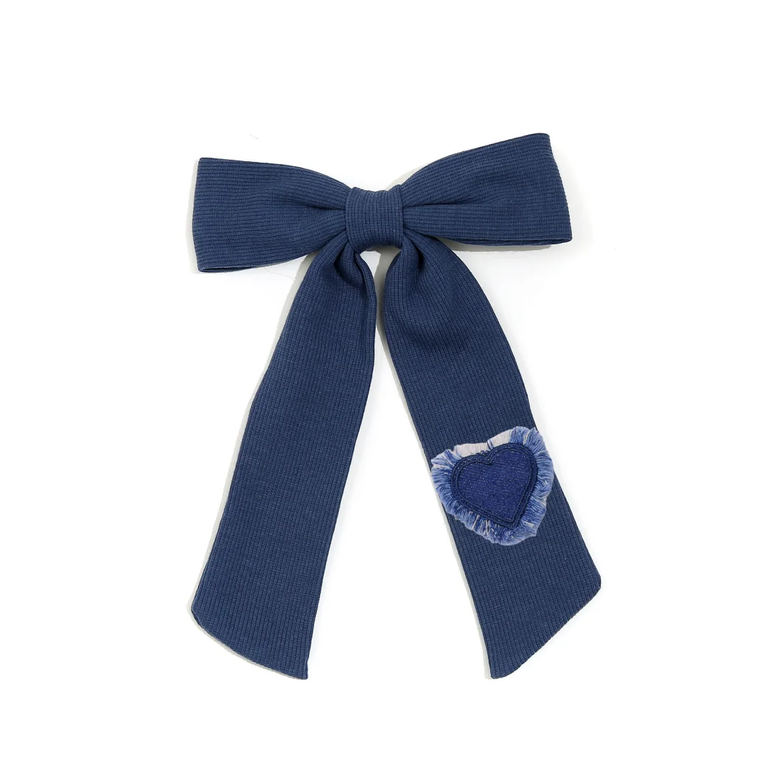 Fashion Denim Heart Sporty Style Hairband Hair Clip Accessory for Women And Girls mini cilp baby band girl clip