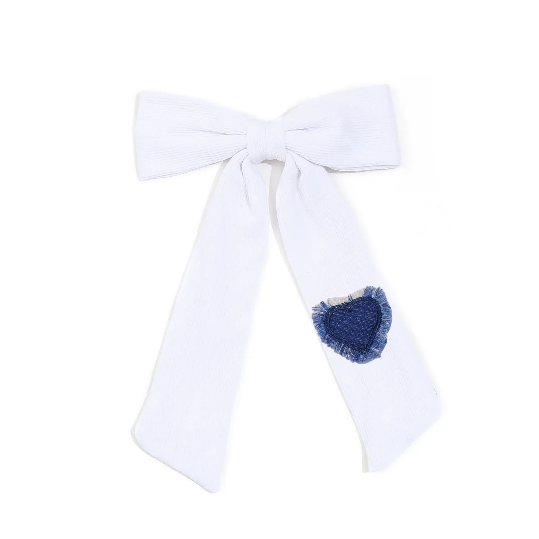 Fashion Denim Heart Sporty Style Hairband Hair Clip Accessory for Women And Girls mini cilp baby band girl clip