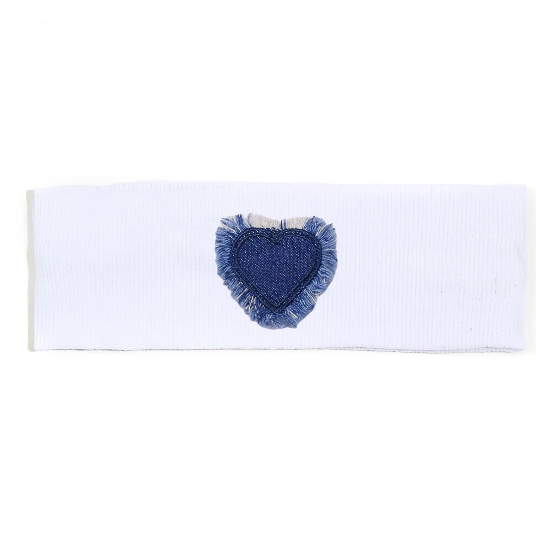 Fashion Denim Heart Sporty Style Hairband Hair Clip Accessory for Women And Girls mini cilp baby band girl clip