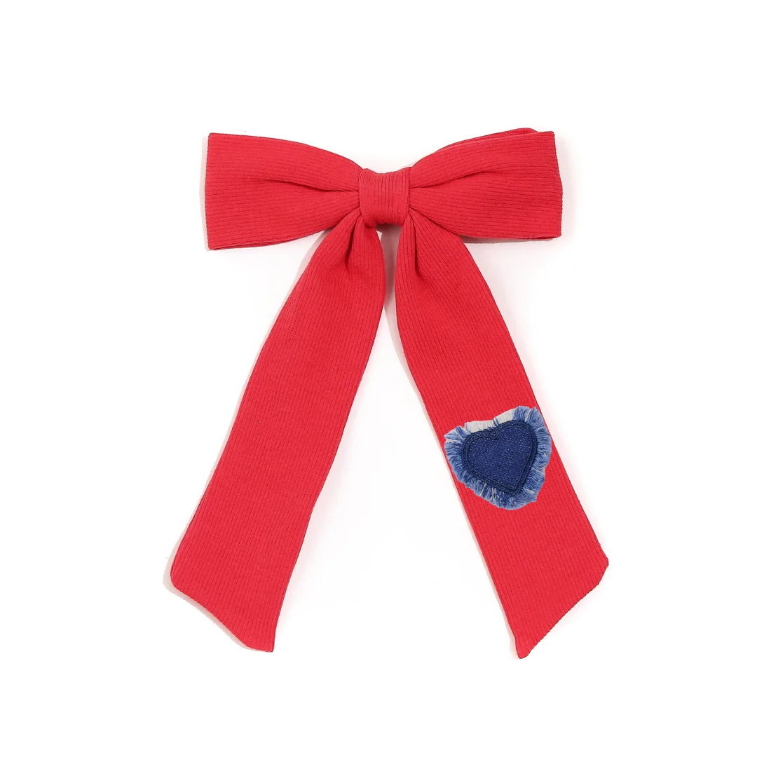 Fashion Denim Heart Sporty Style Hairband Hair Clip Accessory for Women And Girls mini cilp baby band girl clip