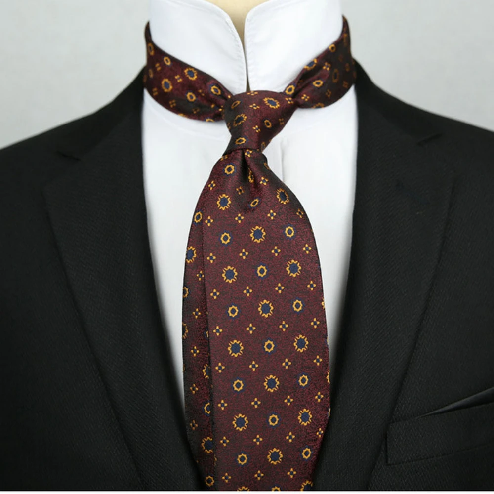 8cm Luxury Neck Tie for Men's Business Jacquard Necktie Corbata Vintage Accesorios Grooms Suits Formal Man Gifts Neck Ties