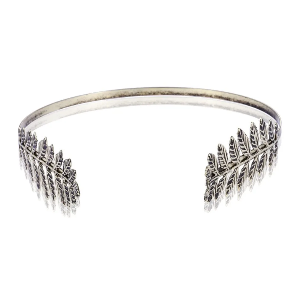 Fashion Olive leaves Back-worn Leaf Metal Headband Vintage Hair Accessories Bride Crown Wedding Headpieces for Women