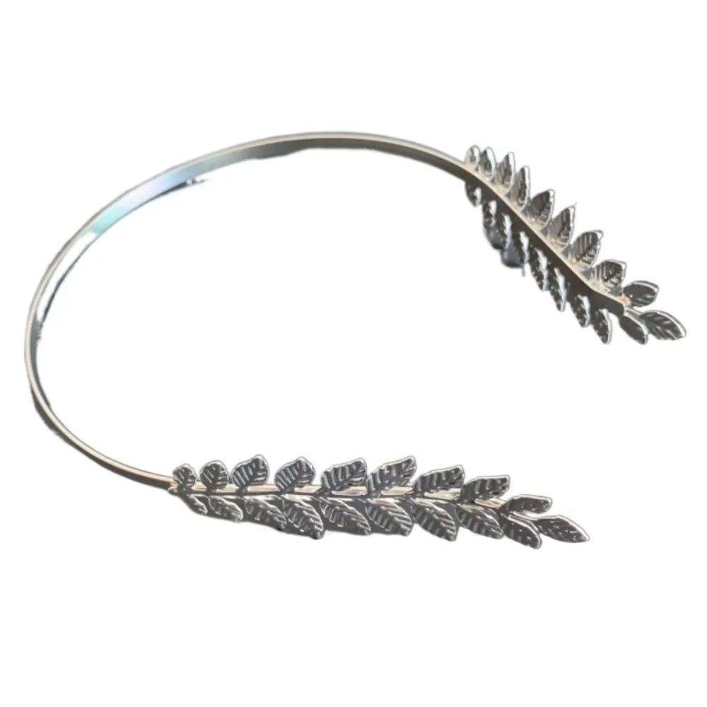 Fashion Olive leaves Back-worn Leaf Metal Headband Vintage Hair Accessories Bride Crown Wedding Headpieces for Women