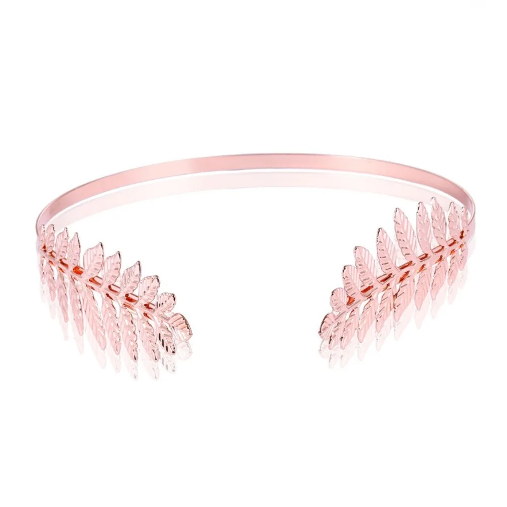 Fashion Olive leaves Back-worn Leaf Metal Headband Vintage Hair Accessories Bride Crown Wedding Headpieces for Women