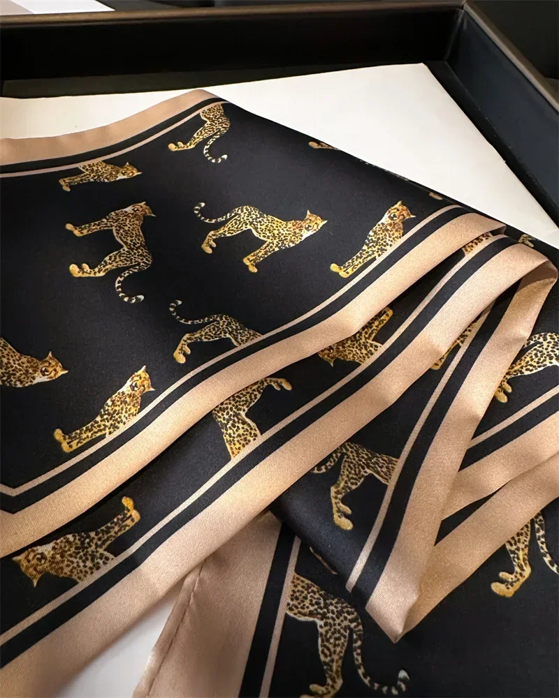 Head Scarf Hair Neck Scarves For Women Purse Bag Scarfs For Handbags Silky Long Thin Satin Headscarf Fashion