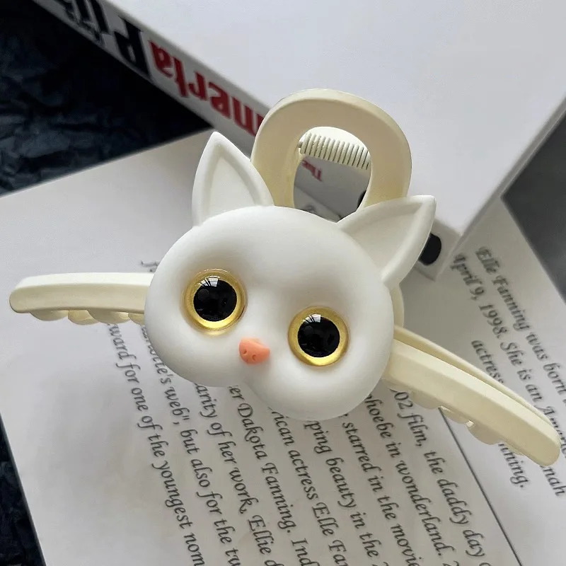 10/11cm Large Hair Claw For Women Lovely Cartoon Bear Cat Element Shark Hair Gripper Summer Outdoor Plastic Geometric Hair Clip
