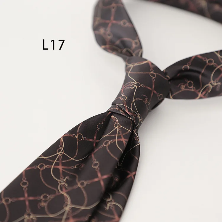 2025 New Vintage Mens Casual Panda Horse Anchor Printed Neckties Gentleman Daily Wear Neck Tie Handmade 8CM Brown Khaki Cravat