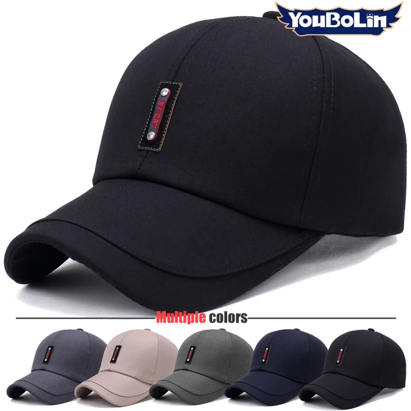 Spring and Summer New Clothing Cloth Baseball Cap Leisure Middle-Aged Sun Hat Splicing Brim Old Man Hat