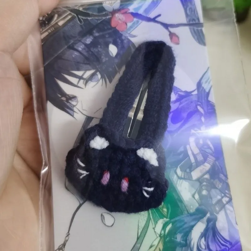 1Pcs Game Hair Clips for Girls Clip Pins BB Hairpins Wanderer Kabukimono Balladeer Hat Guy Cartoon Cat Plush Barrettes