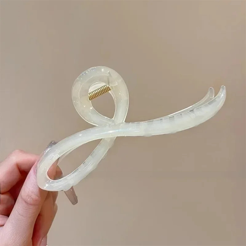 Elegant Jelly Color Bow Hair Claw For Women Girls Sweet Hairs Ornament Back Headband Hair Clips Hairpin Fashion Hair Accessories