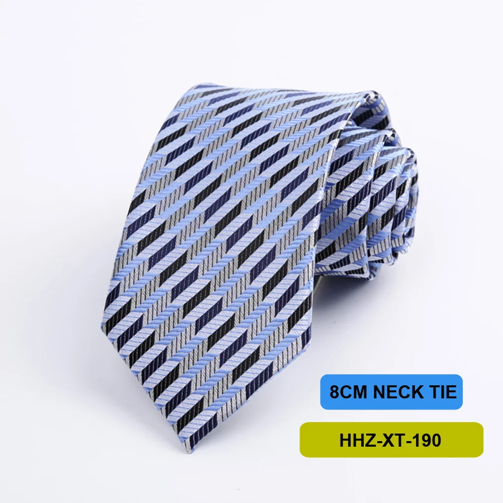 Polyester 8cm Striped Dots Men's Tie Suitable For Wedding Parties Work Black Blue Navy Colors Necktie