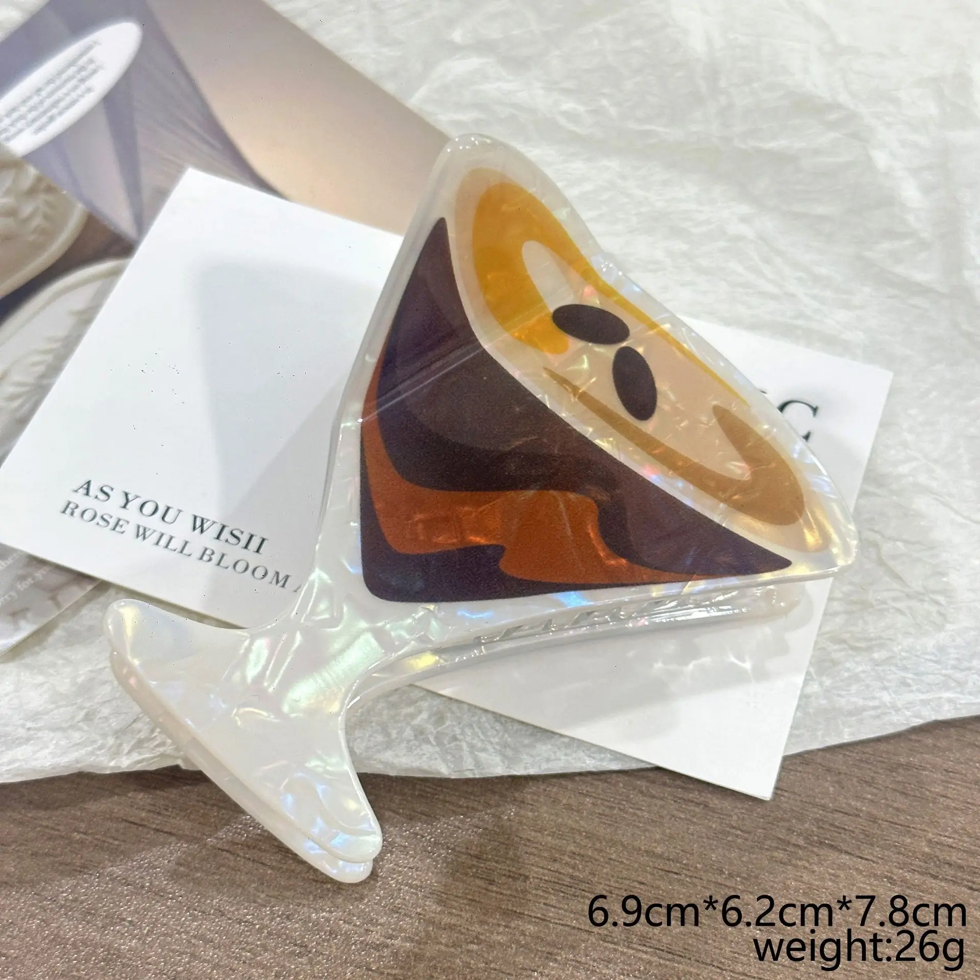 1pc Goblet Cocktail Grab Clip, Hawaii Summer Beach Iced Tea, Orange Soda, Coffe Novel Creative Drink Large Hair Clip Shark Clip