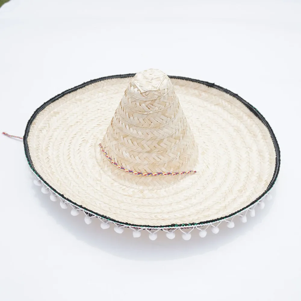 Summer Mexican Party Hat Colorful Wide Brim Straw Hats Men Women Summer Outdoor Sun Hat Sombrero Halloween Party Decor
