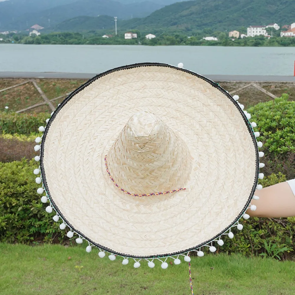 Summer Mexican Party Hat Colorful Wide Brim Straw Hats Men Women Summer Outdoor Sun Hat Sombrero Halloween Party Decor