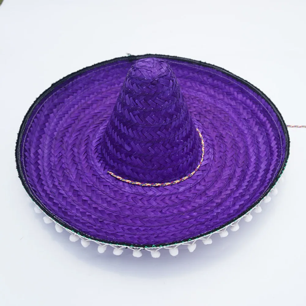 Summer Mexican Party Hat Colorful Wide Brim Straw Hats Men Women Summer Outdoor Sun Hat Sombrero Halloween Party Decor