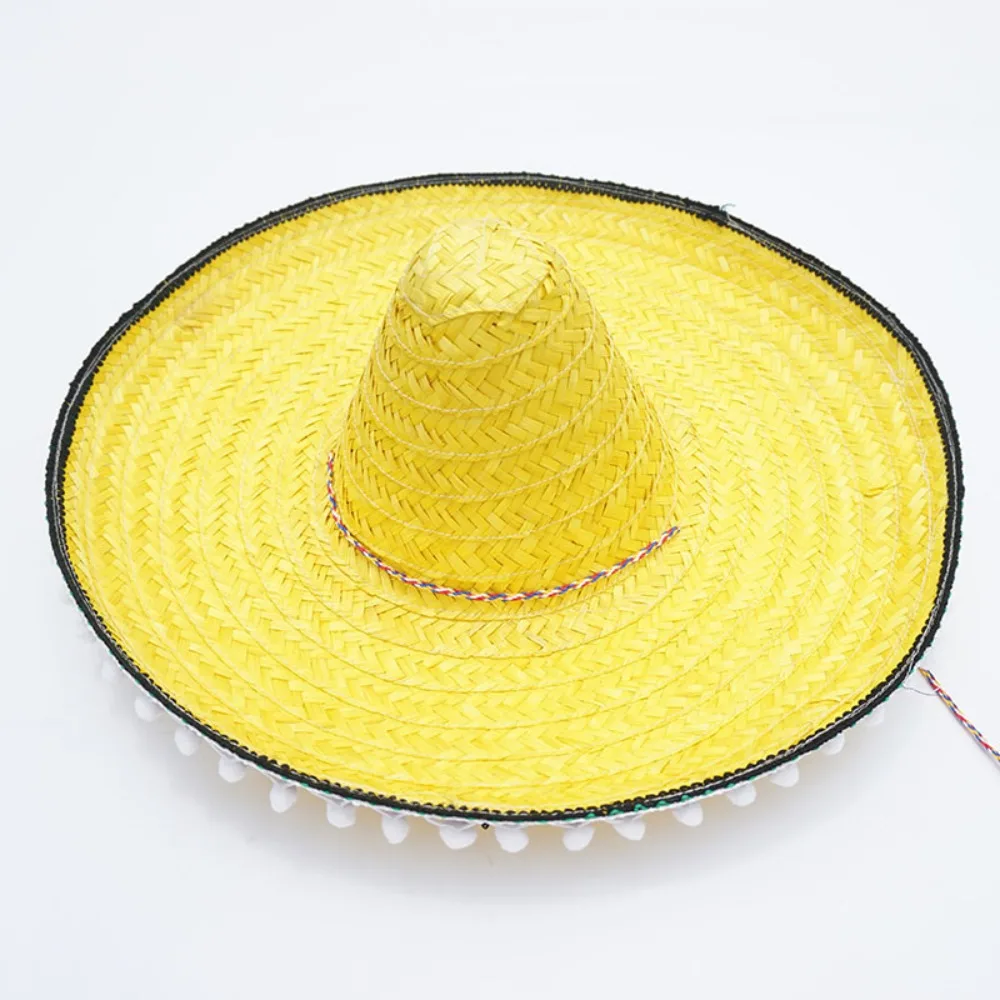Summer Mexican Party Hat Colorful Wide Brim Straw Hats Men Women Summer Outdoor Sun Hat Sombrero Halloween Party Decor