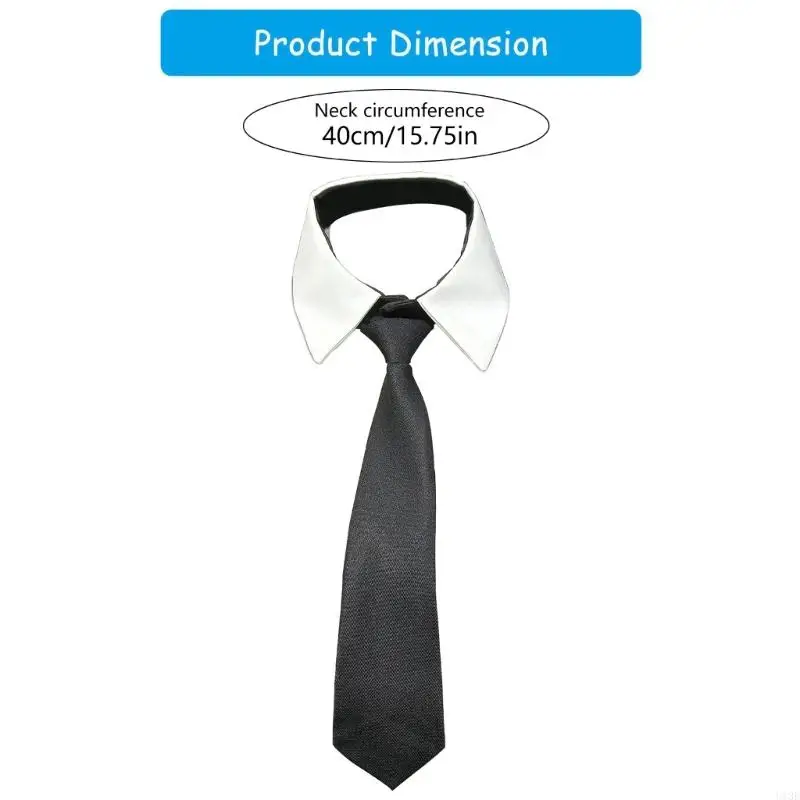 Fashionable Shirt False Collar with Necktie Front for Women's Detachable Collar