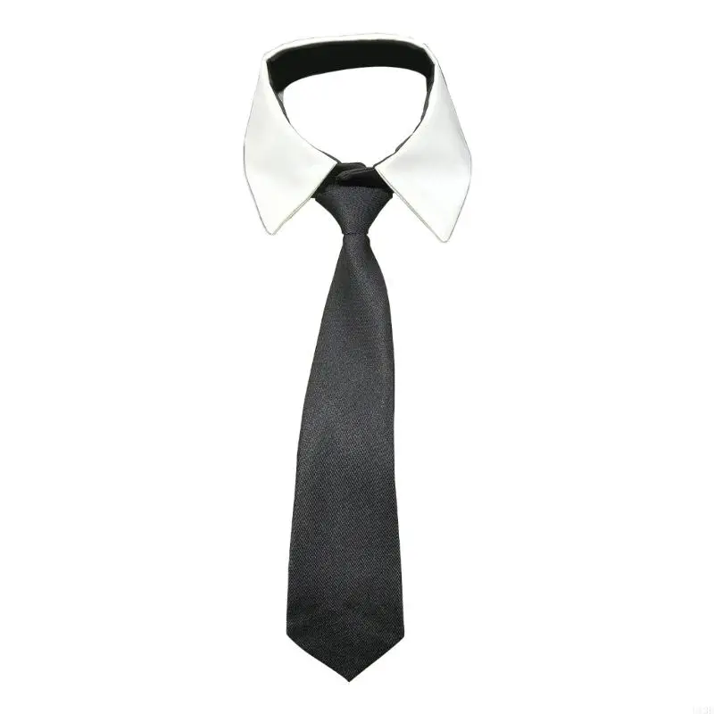 Fashionable Shirt False Collar with Necktie Front for Women's Detachable Collar