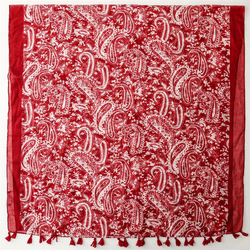 Luxury New Fashion Spot Print Ladies Women Scarf Female Cotton Linen Shawl Tassel Four Seasons Muslim Hijab Wrap Ventilate