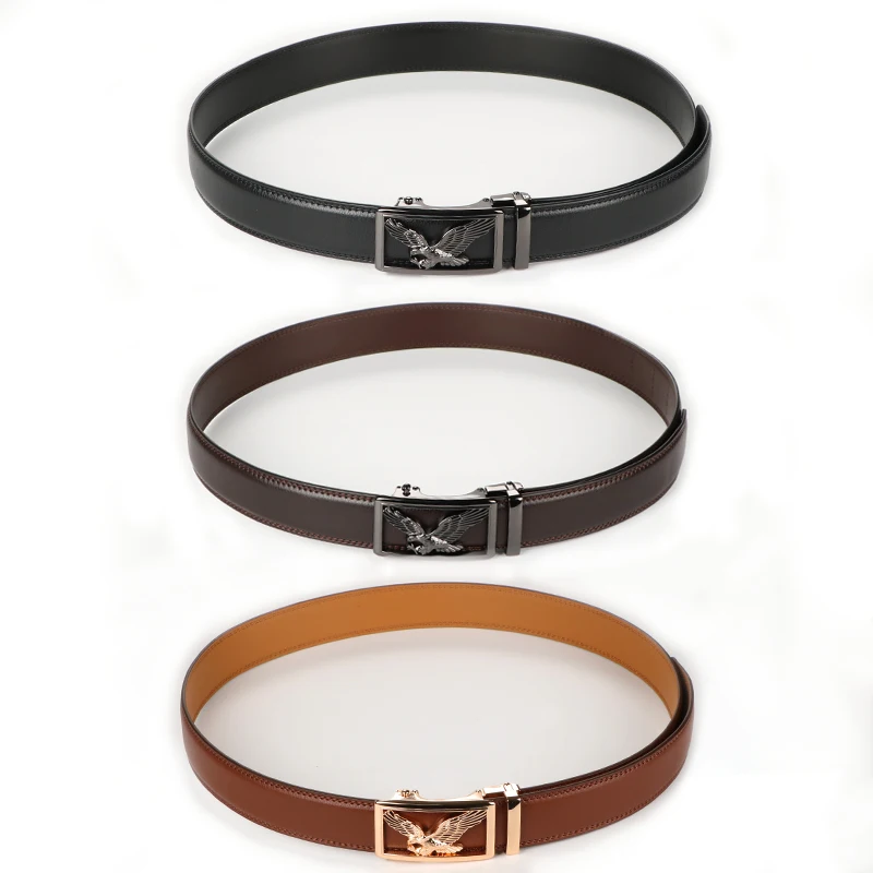 Men's Belt With Alloy Automatic Buckle, Fashion Men's Business Leisure Belt