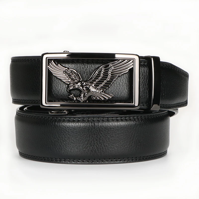 Men's Belt With Alloy Automatic Buckle, Fashion Men's Business Leisure Belt