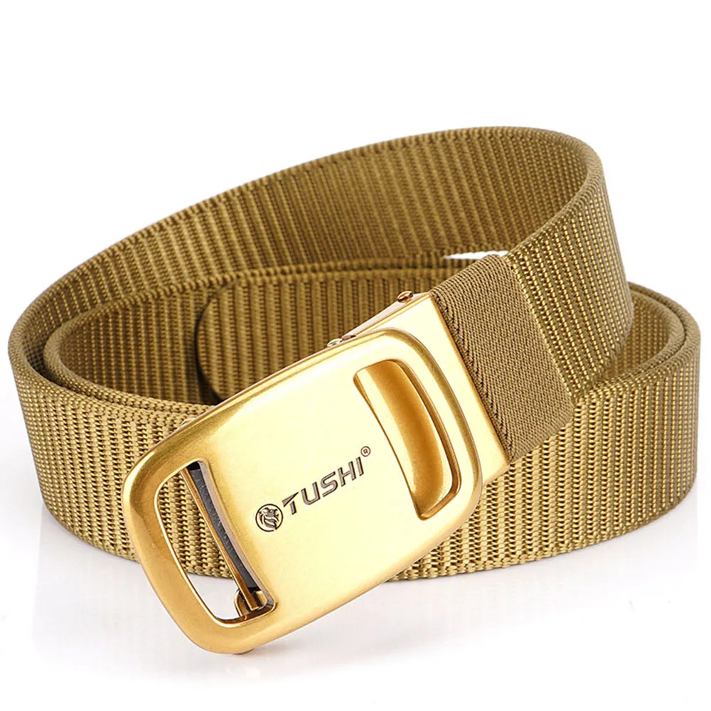 TUSHI New Tactical Belt Nylon Military Army Belt Outdoor Metal Buckle Police Heavy Duty Men's Training Hunting Belt