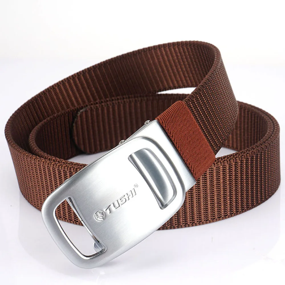 TUSHI New Tactical Belt Nylon Military Army Belt Outdoor Metal Buckle Police Heavy Duty Men's Training Hunting Belt
