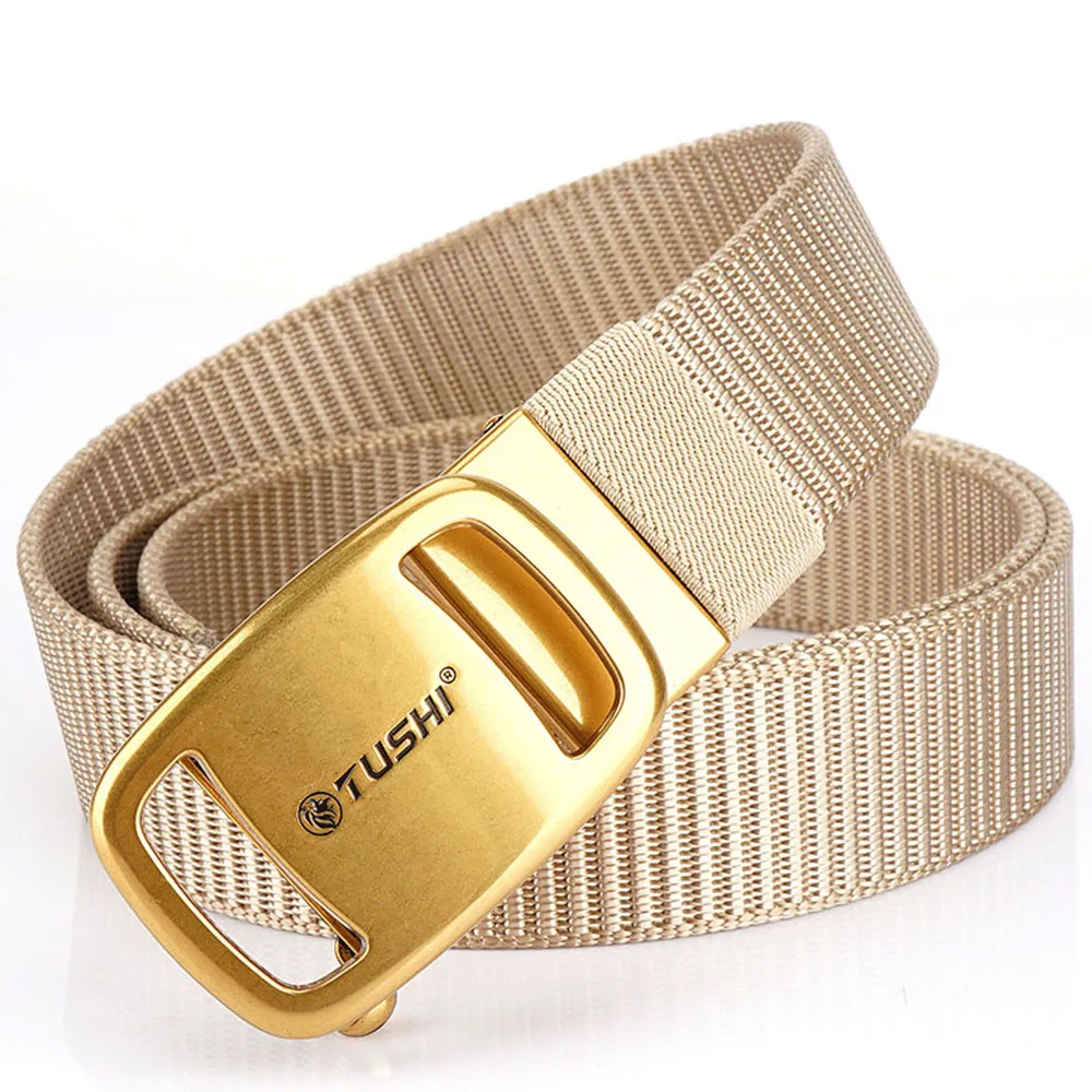 TUSHI New Tactical Belt Nylon Military Army Belt Outdoor Metal Buckle Police Heavy Duty Men's Training Hunting Belt