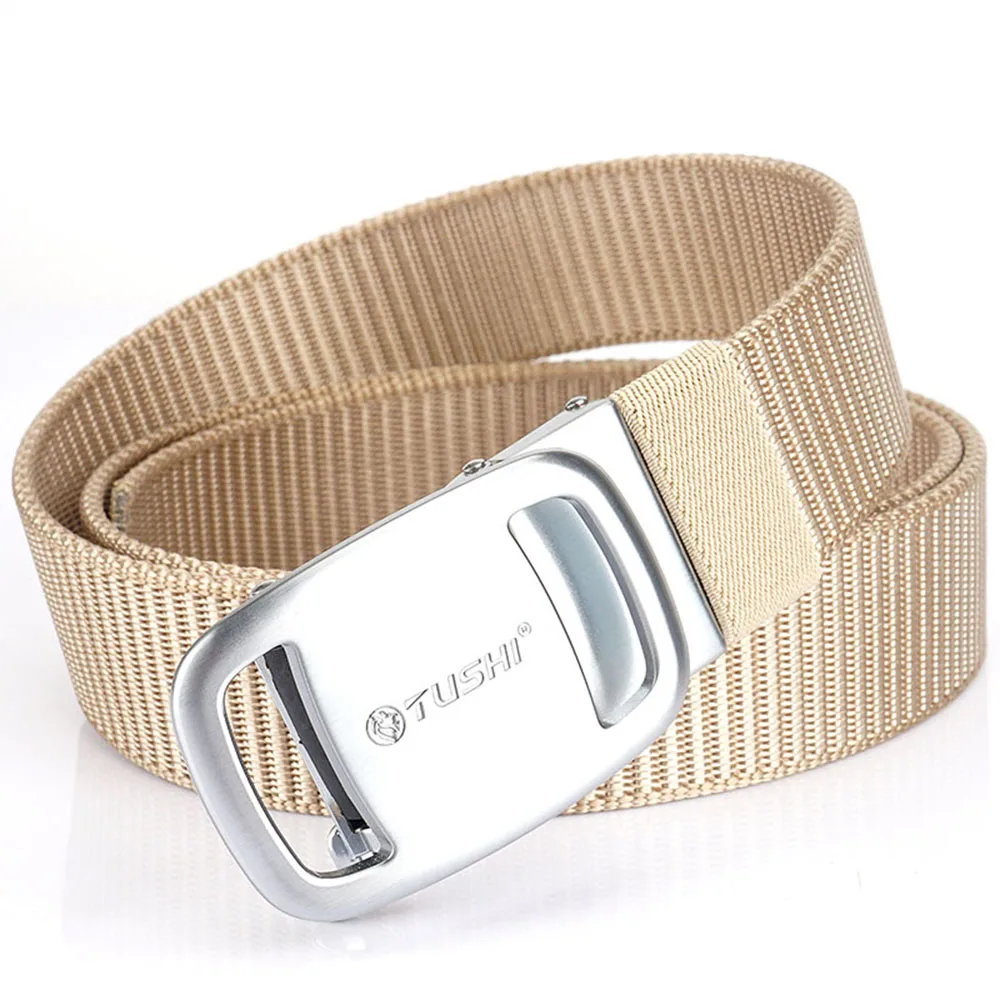TUSHI New Tactical Belt Nylon Military Army Belt Outdoor Metal Buckle Police Heavy Duty Men's Training Hunting Belt