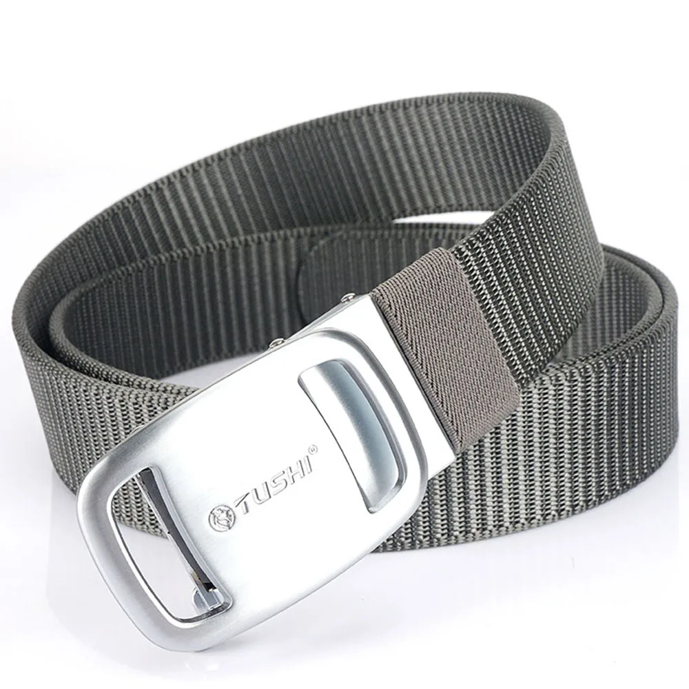 TUSHI New Tactical Belt Nylon Military Army Belt Outdoor Metal Buckle Police Heavy Duty Men's Training Hunting Belt