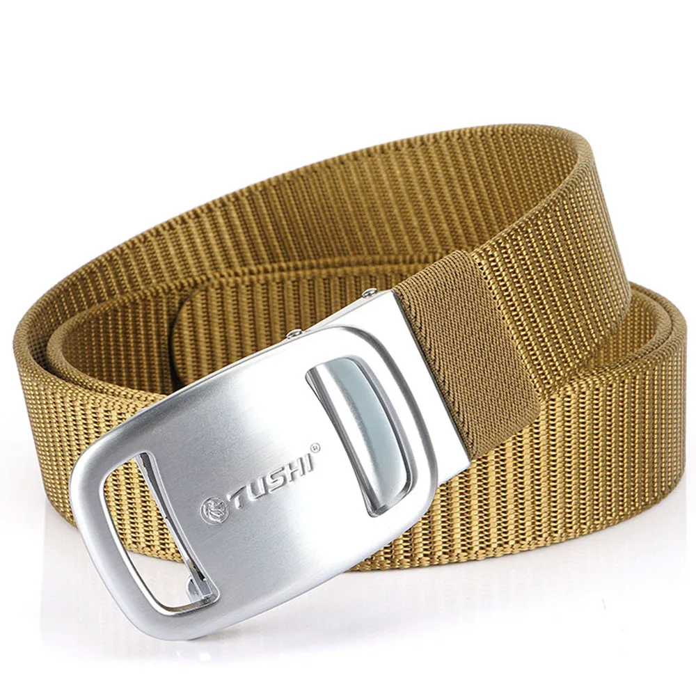 TUSHI New Tactical Belt Nylon Military Army Belt Outdoor Metal Buckle Police Heavy Duty Men's Training Hunting Belt
