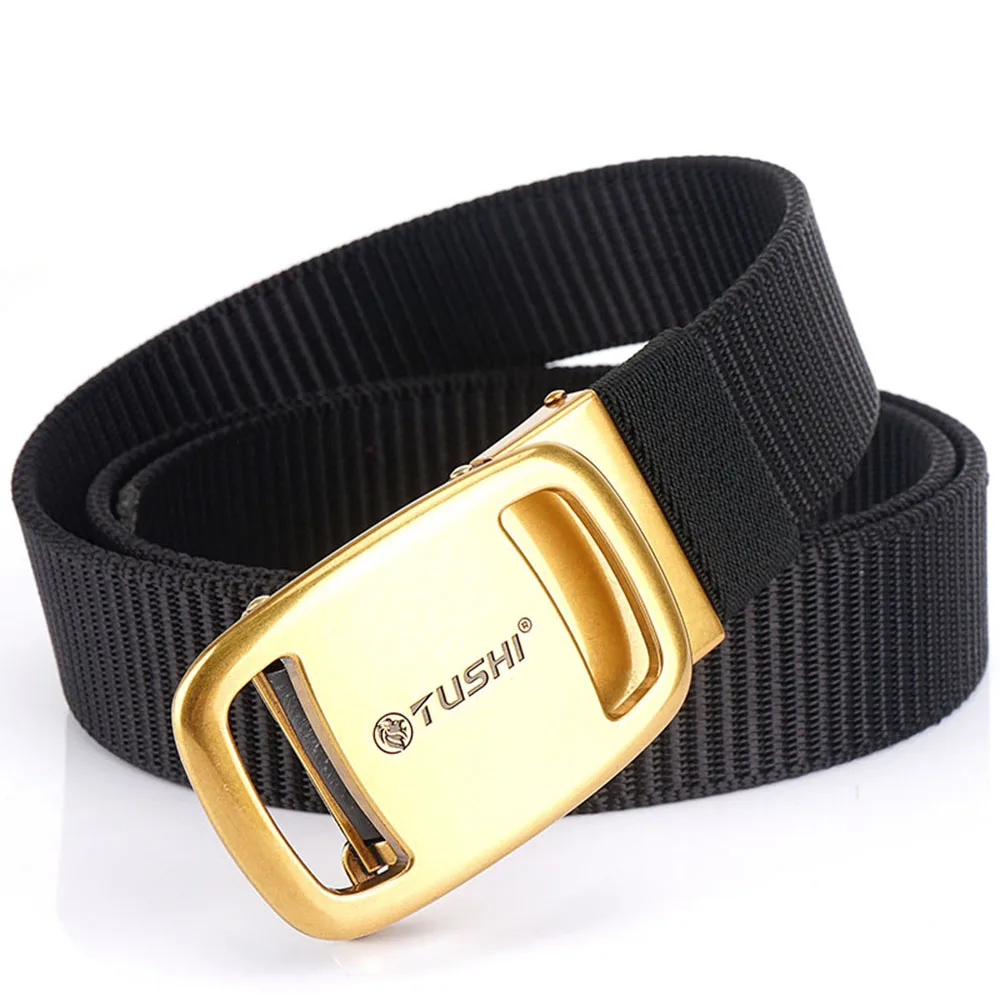 TUSHI New Tactical Belt Nylon Military Army Belt Outdoor Metal Buckle Police Heavy Duty Men's Training Hunting Belt