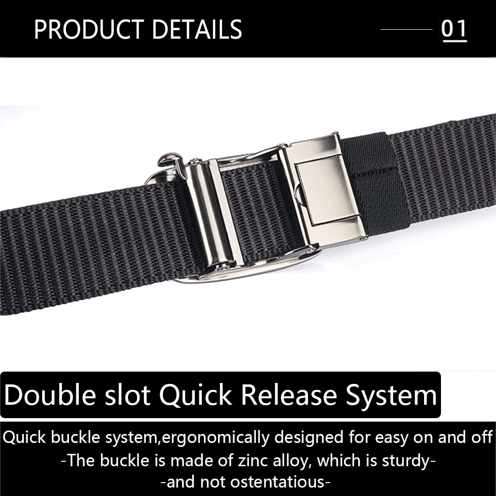 TUSHI New Tactical Belt Nylon Military Army Belt Outdoor Metal Buckle Police Heavy Duty Men's Training Hunting Belt