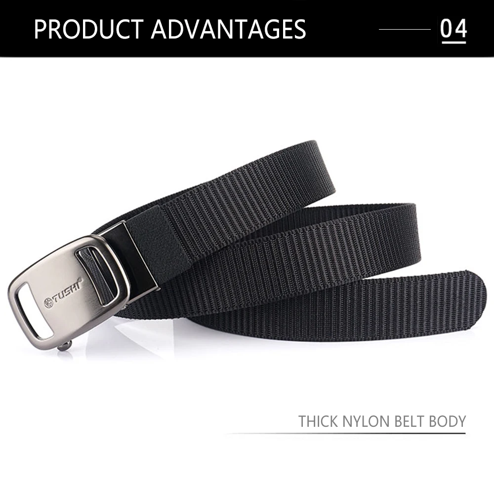 TUSHI New Tactical Belt Nylon Military Army Belt Outdoor Metal Buckle Police Heavy Duty Men's Training Hunting Belt