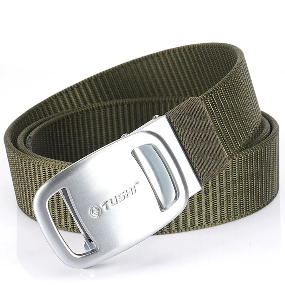 TUSHI New Tactical Belt Nylon Military Army Belt Outdoor Metal Buckle Police Heavy Duty Men's Training Hunting Belt