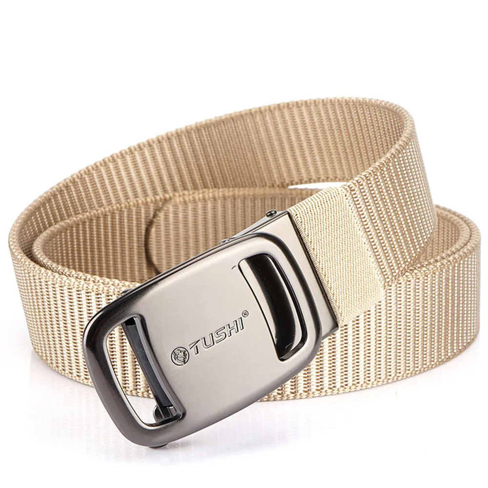 TUSHI New Tactical Belt Nylon Military Army Belt Outdoor Metal Buckle Police Heavy Duty Men's Training Hunting Belt
