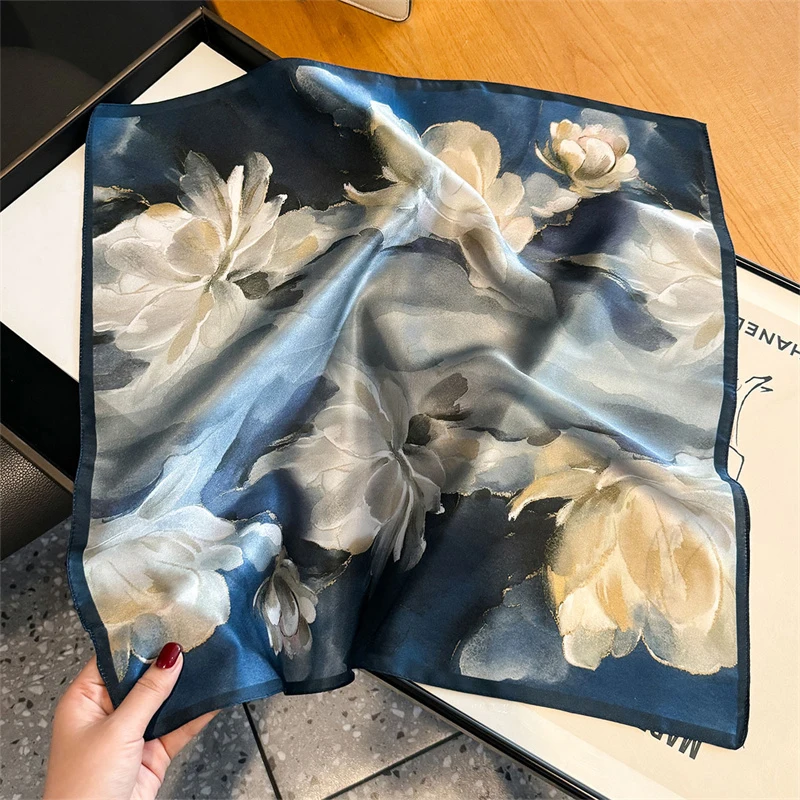 100 %Natural Silk Mulberry Scarf Women Fashion Neck Scarfs Office Lady Hair Foulard Kerchief Female Bandana Shawl Scarves